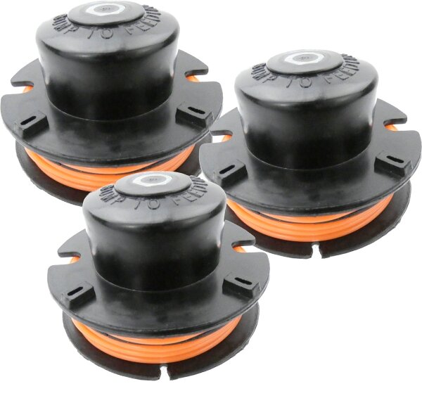 Matrix 3x Fadenspule für Rasentrimmer Motorsense BMS 900T/1 4m 2,5mm