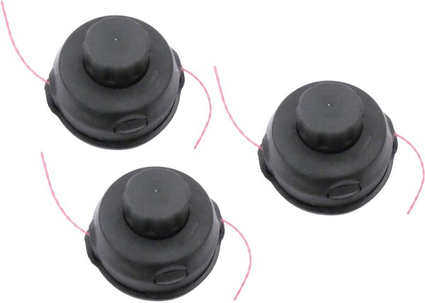 Matrix 3x Ersatzteil Fadenkopf und Faden komplett für Rasentrimmer EGT 5 in 1