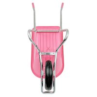 Matrix Schubkarre 100l 250kg Luftrad Kunststoffwanne Pink Rahmen verzinkt