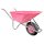 Matrix Schubkarre 100l 250kg Luftrad Kunststoffwanne Pink Rahmen verzinkt