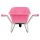 Matrix Schubkarre 100l 250kg Luftrad Kunststoffwanne Pink Rahmen verzinkt