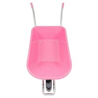 Matrix Schubkarre 100l 250kg Vollgummirad Kunststoffwanne pink Rahmen verzi