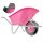 Matrix Schubkarre 100l 250kg Vollgummirad Kunststoffwanne pink Rahmen verzi