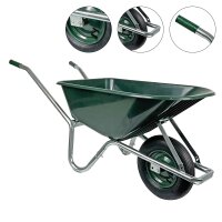 Matrix Schubkarre 100l 250kg Luftrad Kunststoffwanne...