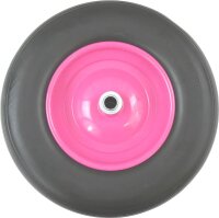 MATRIX Ersatzrad pannensicher Schubkarrenrad PU-Rad pink...