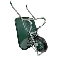 Matrix Schubkarre 100l 250kg Vollgummirad Kunststoff grün Rahmen verzinkt *2.WAHL
