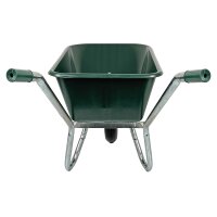 Matrix Schubkarre 100l 250kg Vollgummirad Kunststoff grün Rahmen verzinkt *2.WAHL