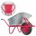 Matrix Schubkarre Profi 100l 250kg Luftrad Bauschubkarre rot mit Bodenblech