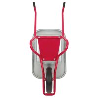 Matrix Schubkarre Profi 100l 250kg PU-Rad Bauschubkarre rot mit Bodenblech