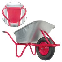 Matrix Schubkarre Profi 100l 250kg PU-Rad Bauschubkarre rot mit Bodenblech