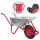 Matrix Schubkarre Profi 100l 250kg PU-Rad Bauschubkarre rot mit Bodenblech