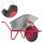 Matrix Schubkarre Profi 100l 250kg PU-Rad Bauschubkarre rot mit Bodenblech