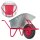 Matrix Schubkarre Profi 100l 250kg PU-Rad Bauschubkarre rot mit Bodenblech