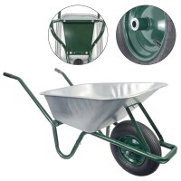 Matrix Schubkarre Profi 100l 250kg Luftrad Bauschubkarre grün mit Bodenblech