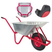 Matrix Schubkarre 100l 250kg PU-Rad Bauschubkarre rot...