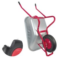 Matrix Schubkarre 100l 250kg PU-Rad Bauschubkarre rot Scheibtruhe