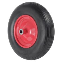 Matrix Schubkarre 100l 250kg PU-Rad Bauschubkarre rot Scheibtruhe