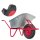 Matrix Schubkarre 100l 250kg PU-Rad Bauschubkarre rot Scheibtruhe