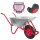 Matrix Schubkarre 100l 250kg PU-Rad Bauschubkarre rot Scheibtruhe