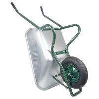 Matrix Schubkarre 100l 250kg Luftrad Bauschubkarre grün Scheibtruhe