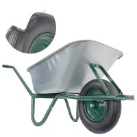 Matrix Schubkarre 100l 250kg PU-Rad Bauschubkarre...