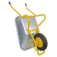 Matrix Schubkarre 100l 250kg Luftrad Bauschubkarre gelb Scheibtruhe