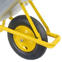 Matrix Schubkarre 100l 250kg Luftrad Bauschubkarre gelb Scheibtruhe
