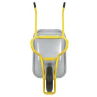 Matrix Schubkarre 100l 250kg Luftrad Bauschubkarre gelb Scheibtruhe