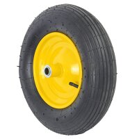 Matrix Schubkarre 100l 250kg Luftrad Bauschubkarre gelb Scheibtruhe
