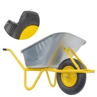 Matrix Schubkarre 100l 250kg PU-Rad Bauschubkarre gelb...