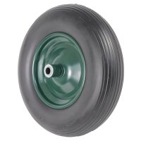 Matrix Schubkarre Profi 100l 250kg PU-Rad Bauschubkarre grün mit Bodenblech