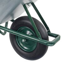 Matrix Schubkarre Profi 100l 250kg PU-Rad Bauschubkarre grün mit Bodenblech