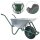 Matrix Schubkarre Profi 100l 250kg PU-Rad Bauschubkarre grün mit Bodenblech