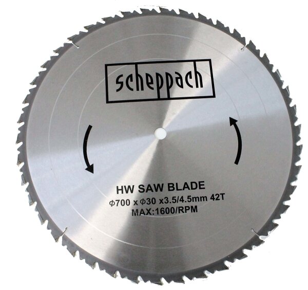 SCHEPPACH Sägeblatt HW 700 x 30 x 4,5 mm 42 Zähne Wippsäge Wippkreissäge HS720