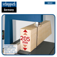 SCHEPPACH Bandsäge Holzbandsäge Tischsäge Holzsäge 400V UG und Fahrwerk BASA3