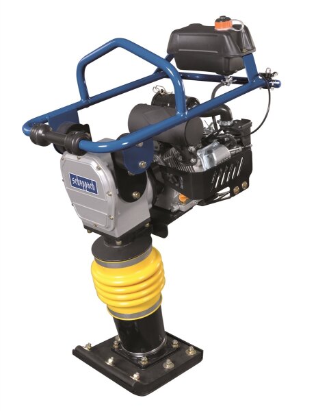 Scheppach Vibrationsstamper Verdichter VS1000 Benzin Grabenstampfer mit Fahrwerk