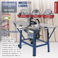 SCHEPPACH TS310 Tischkreissäge Kreissäge...