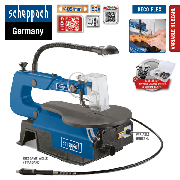 Scheppach Dekupiersäge SET 64 tlg Werkzeugset 60 Sägeblätter DECO-FLEX *2.WAHL*