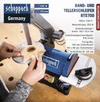 SCHEPPACH BTS700 Bandschleifer Tellerschleifer Schleifmaschine Kombi-Schleifer