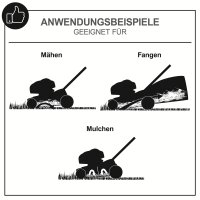 Scheppach Rasenmäher Benzin mit Antrieb 51cm Schnittbreite 6in1 4,1PS MS173-51B
