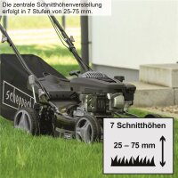 Scheppach Rasenmäher Benzin mit Antrieb 42cm Schnittbreite 5in1 3,3PS MS132-42B