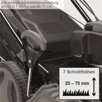 Scheppach Rasenmäher Benzin mit Antrieb Trike 51cm Breite 6in1 5,2PS MS197-51B