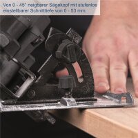 Scheppach Akku Handkreissäge 20V Gehrungssäge 53mm Schnitt C-HCS165-X ohne Akku