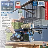 SCHEPPACH HL460 Brennholzspalter Holzspalter Spalter, 4t,...