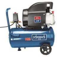 Scheppach 8bar Druckluft Kompressor HC26 Set 24L mit Spiralschlauch Reifenfüller *2.WAHL*