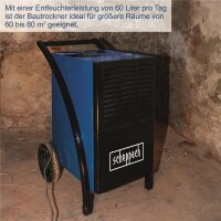 SCHEPPACH Bautrockner Luftentfeuchter Profi Baustellentrockner 60L 24h DH6100x