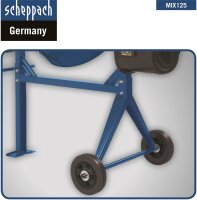 SCHEPPACH Betonmischer SET Mix 125 L Mörtelmischer inkl Siebtrommel Kompostsieb