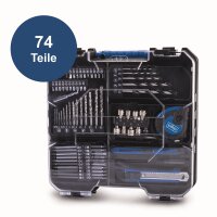 Scheppach Akkuschrauber mit Akku 20V Werkzeugkoffer mobile Werkstatt C-DTB74/1-X