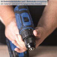 Scheppach Akkuschrauber mit Akku 20V Werkzeugkoffer mobile Werkstatt C-DTB74/1-X