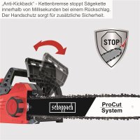SCHEPPACH CSE2600 Elektro Kettensäge 45,5 cm ProCut Schwert 2400 Watt Motorsäge